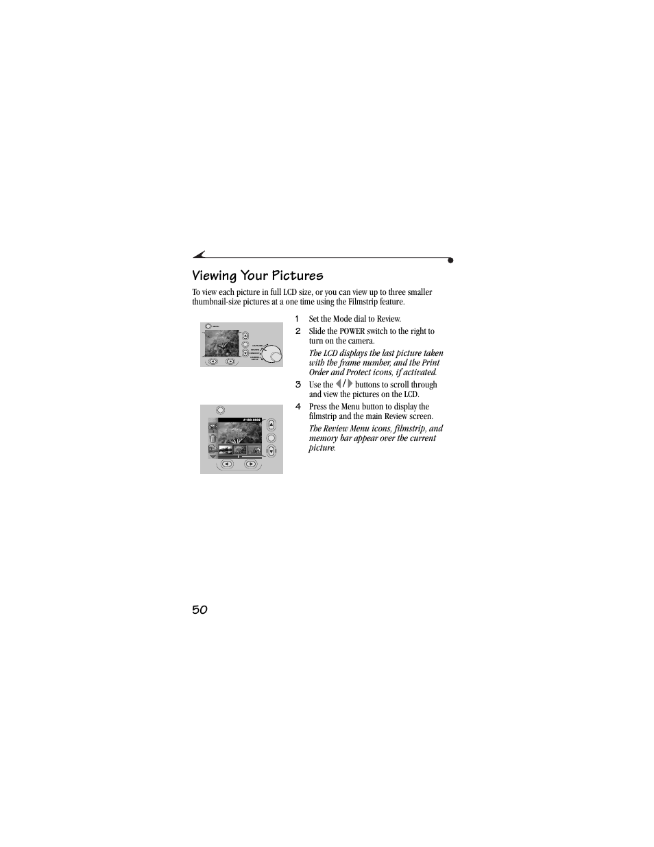 Viewing your pictures | Kodak DC3400 User Manual | Page 58 / 156