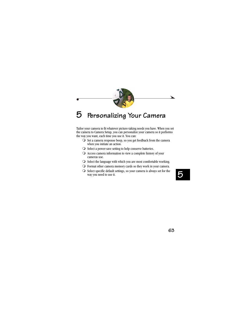 5 personalizing your camera, Personalizing your camera | Kodak DC3400 User Manual | Page 71 / 156