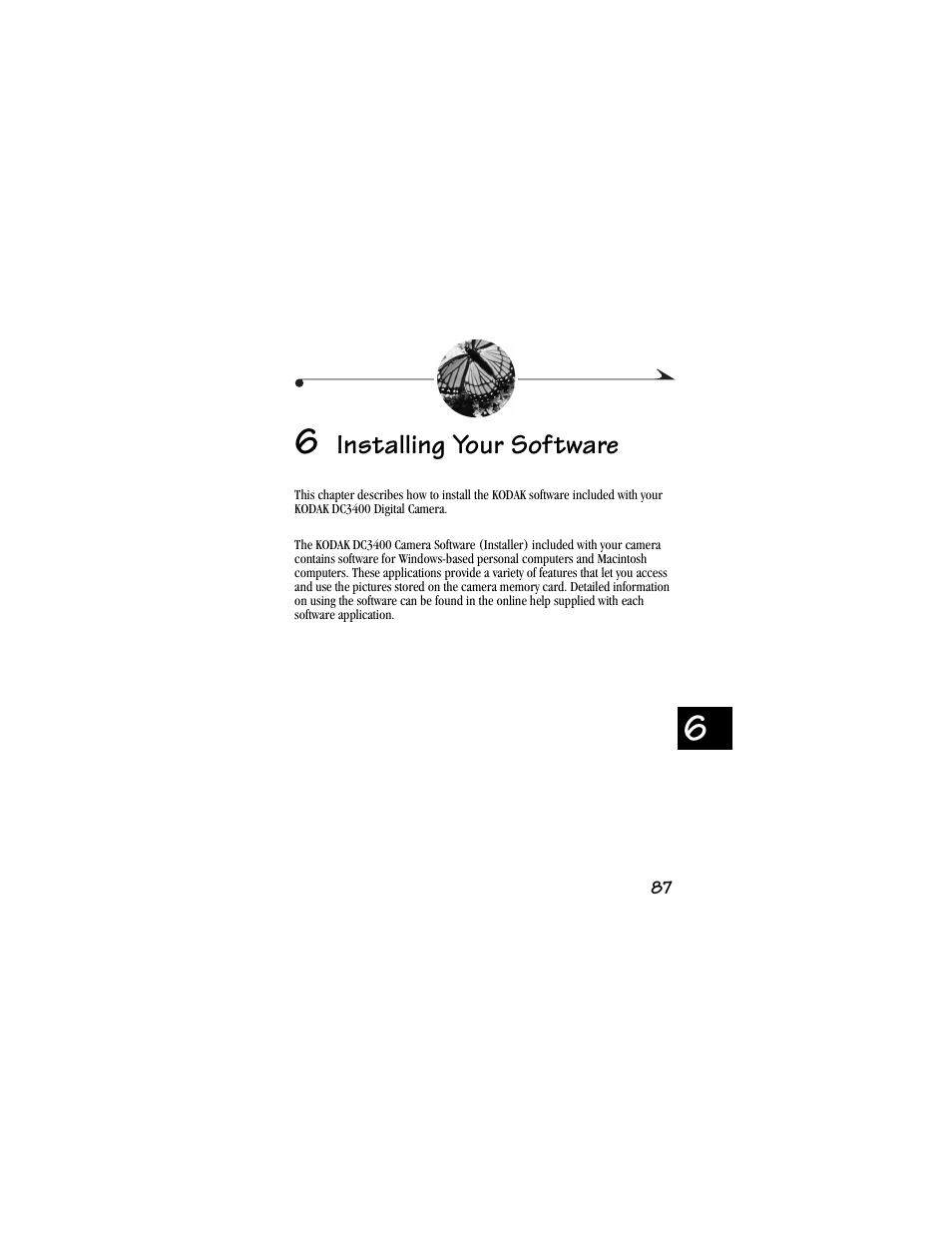 6 installing your software | Kodak DC3400 User Manual | Page 95 / 156