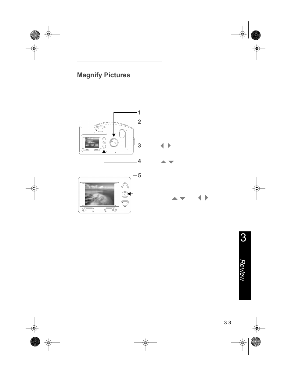 Review magnify pictures | Kodak DC200 User Manual | Page 29 / 87