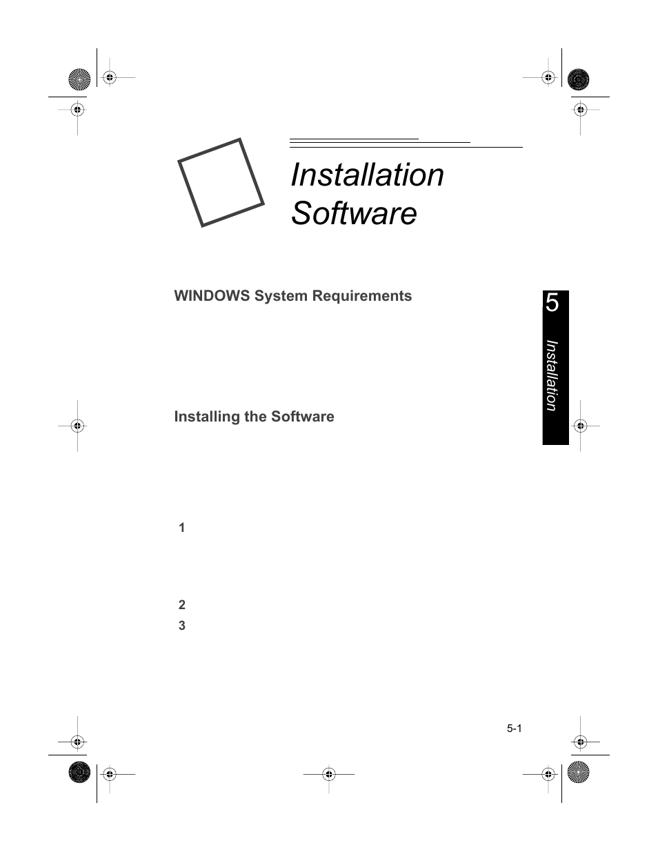 Installation software | Kodak DC200 User Manual | Page 45 / 87