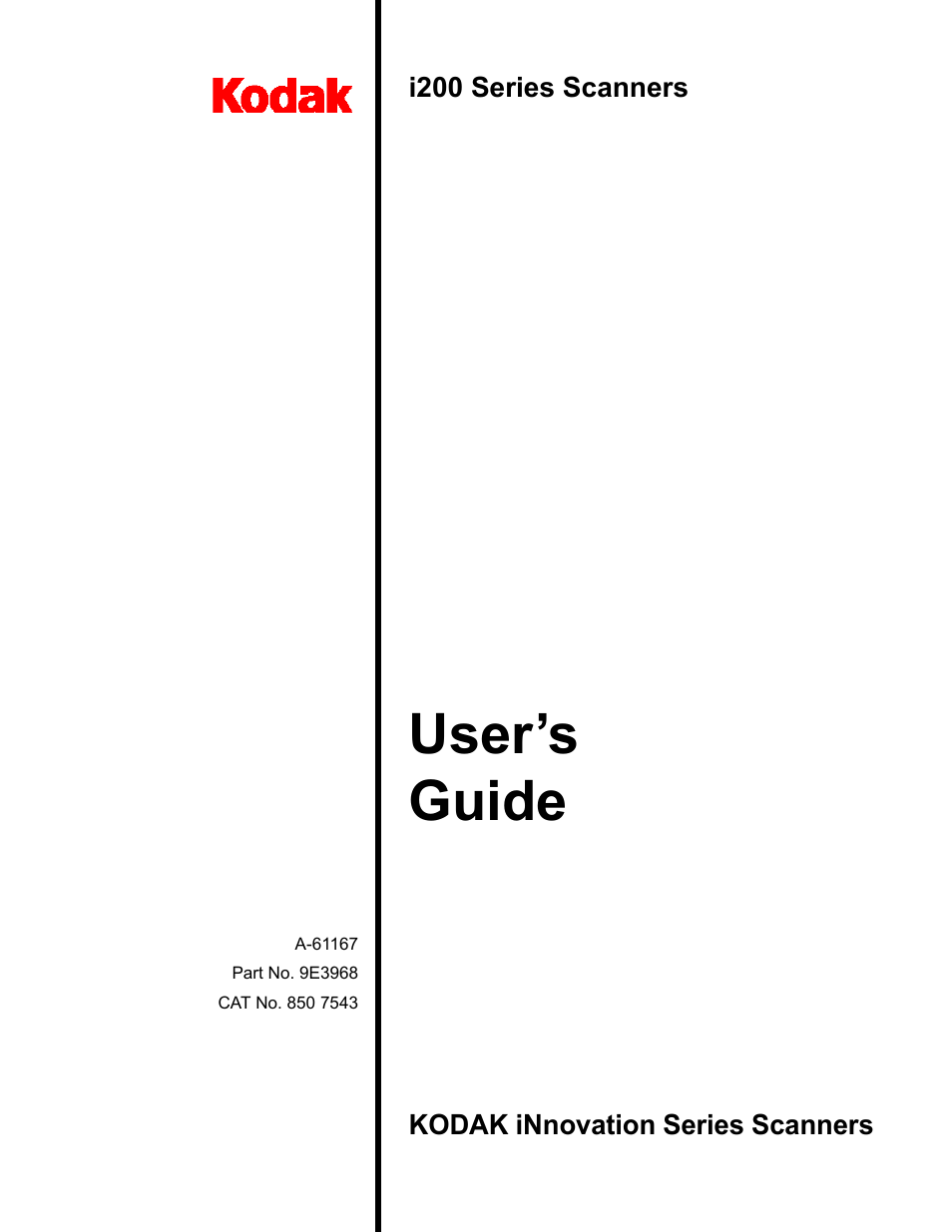 Kodak A-61167 User Manual | 70 pages