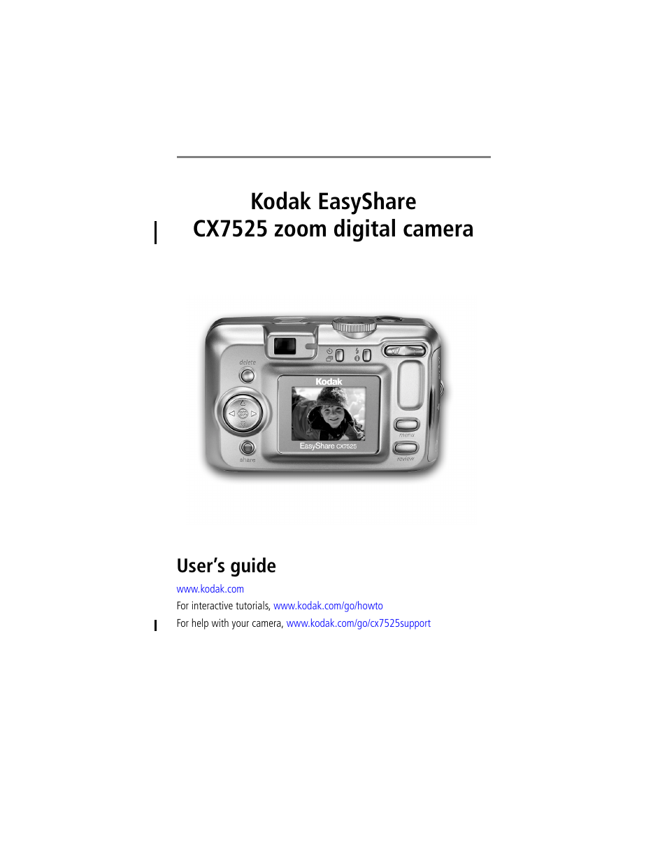 Kodak CX7525 User Manual | 66 pages