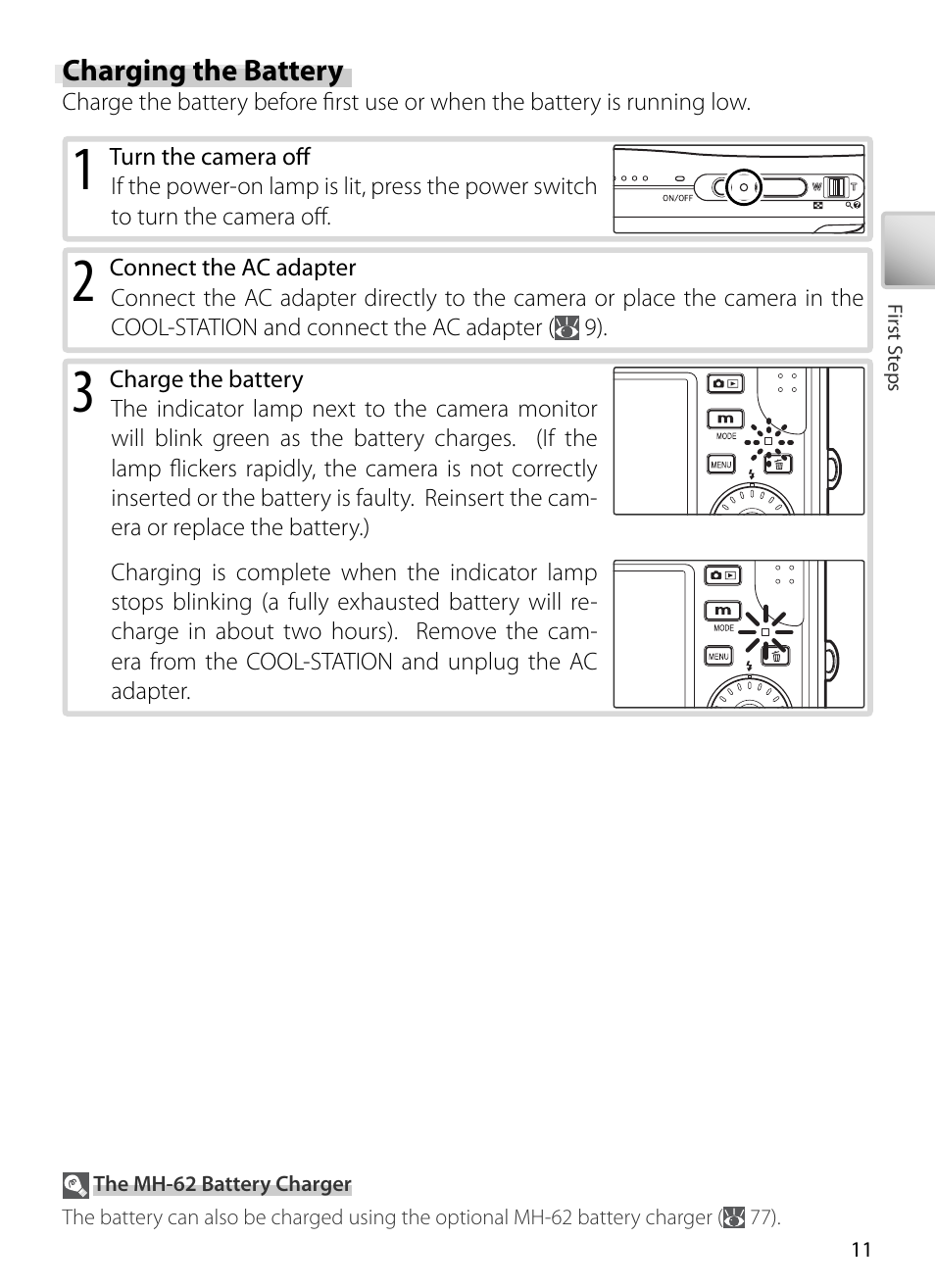 Charging the battery | Kodak COOLPIX S5 User Manual | Page 21 / 108