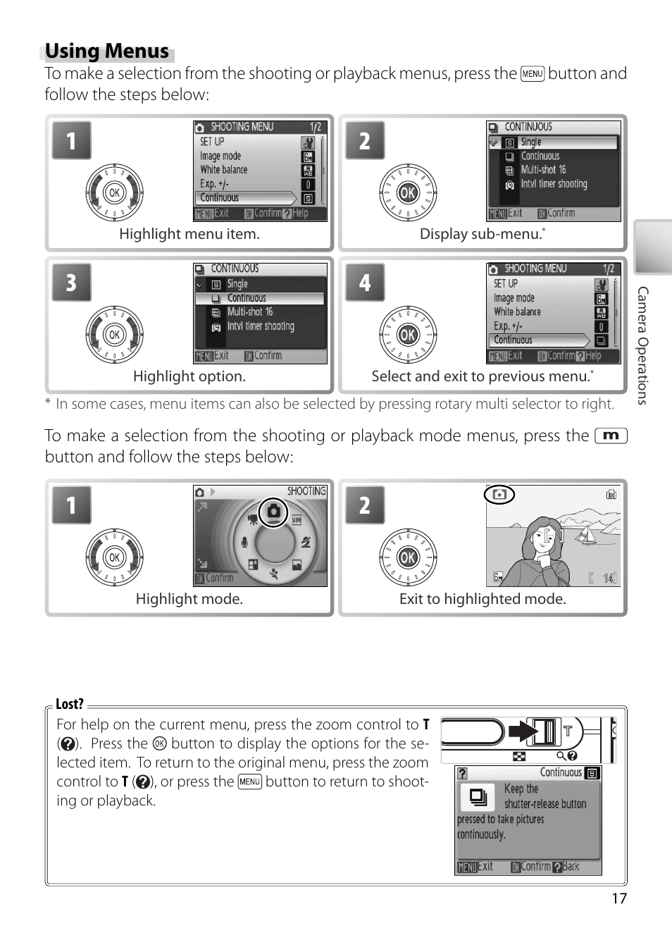 Using menus | Kodak COOLPIX S5 User Manual | Page 27 / 108