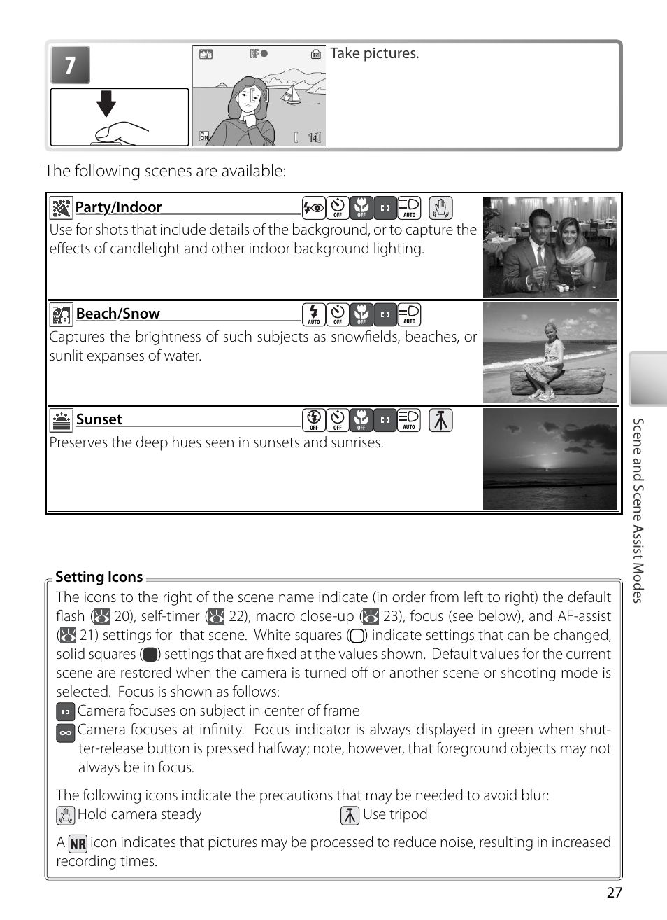 The following scenes are available | Kodak COOLPIX S5 User Manual | Page 37 / 108