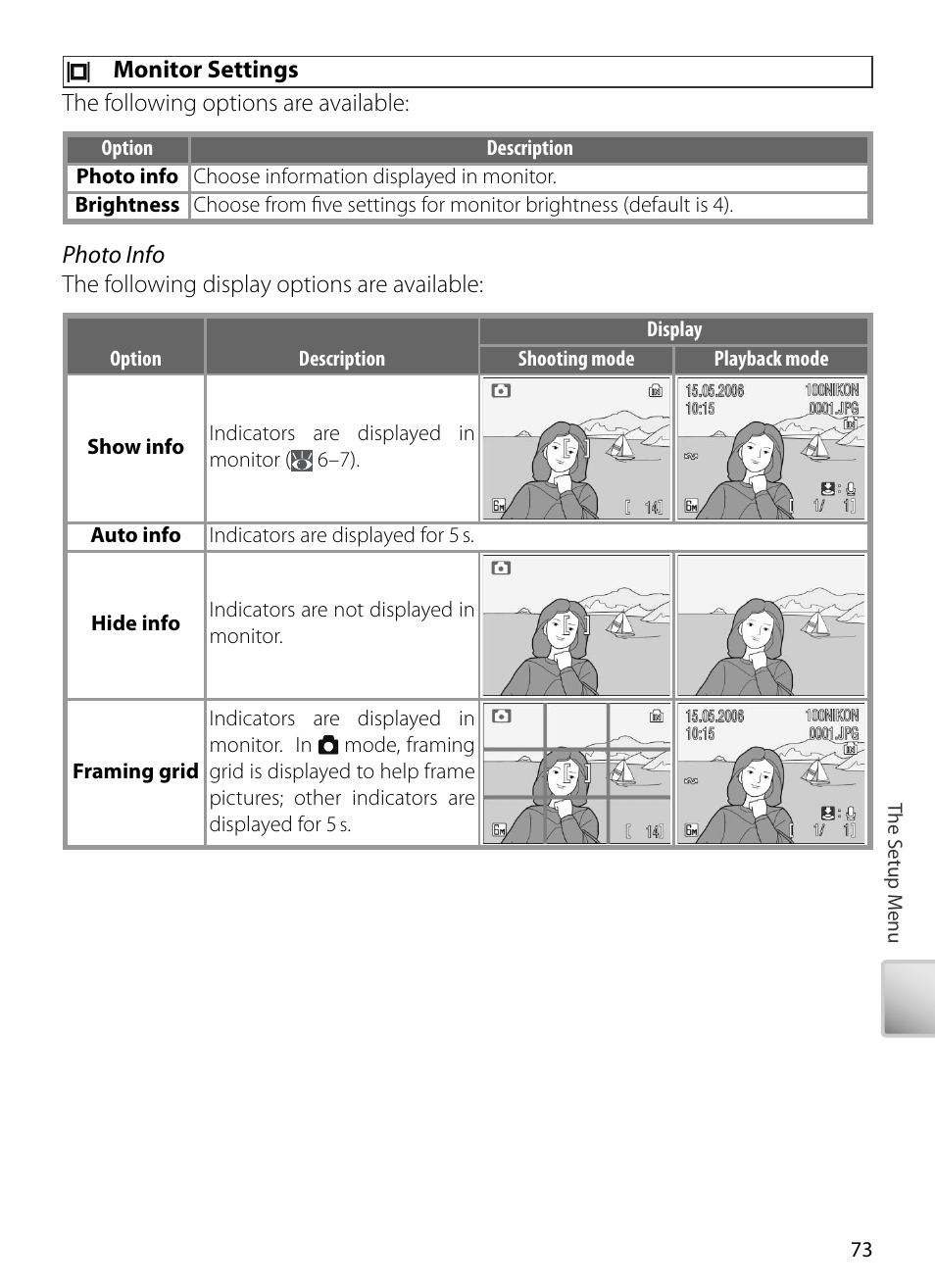 Monitor settings | Kodak COOLPIX S5 User Manual | Page 83 / 108
