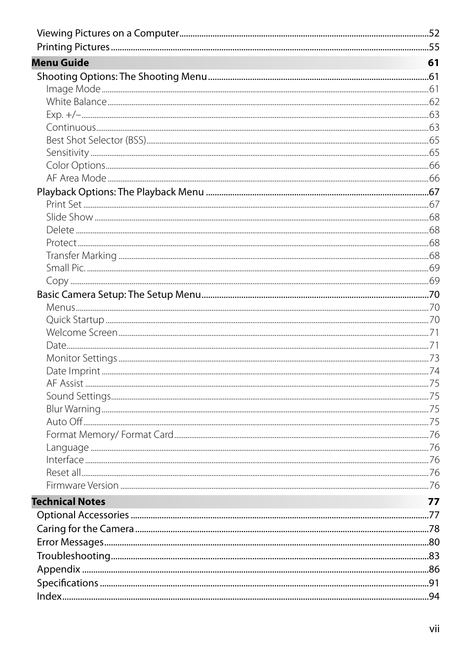 Kodak COOLPIX S5 User Manual | Page 9 / 108