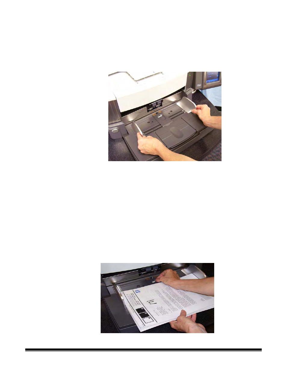 Adjusting the input elevator, Adjusting the side guides, Selecting your feeding position | Locking the side guides | Kodak A-61555 User Manual | Page 23 / 110