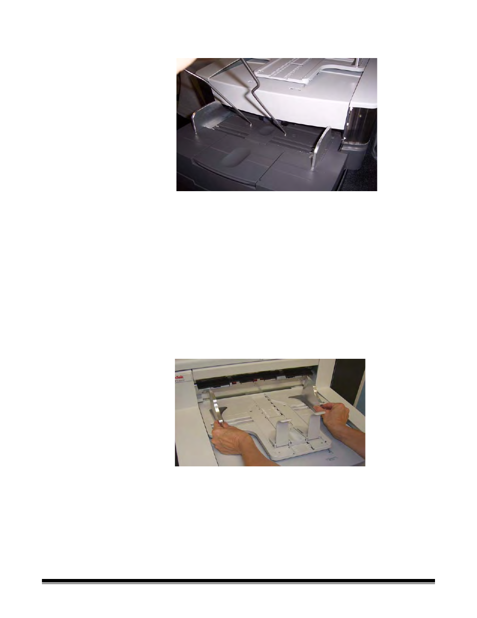 Installing the document extender, Output tray options, Adjusting the output tray | Adjusting the side guides | Kodak A-61555 User Manual | Page 25 / 110