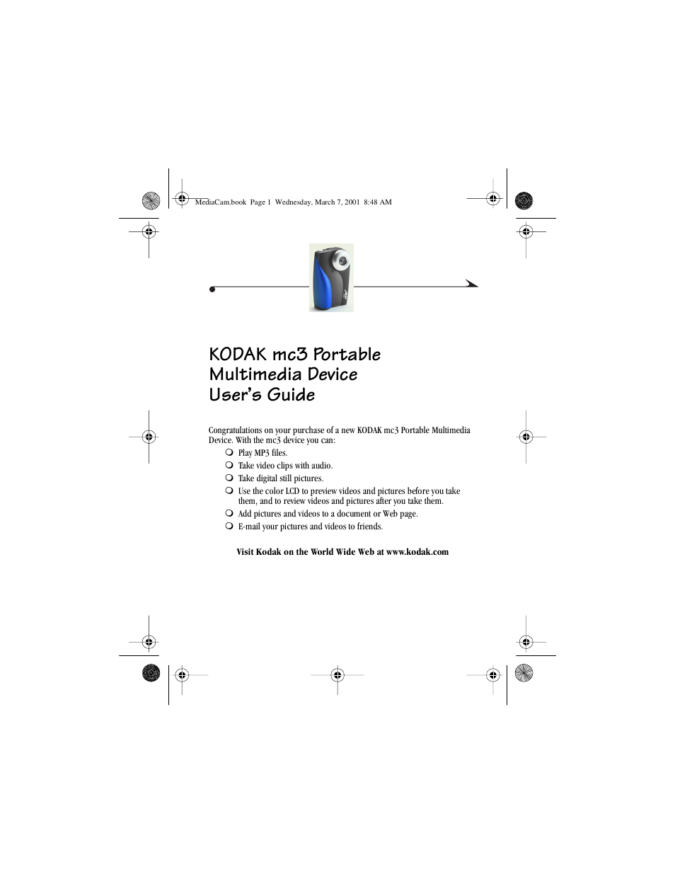 Kodak mc3 User Manual | 88 pages