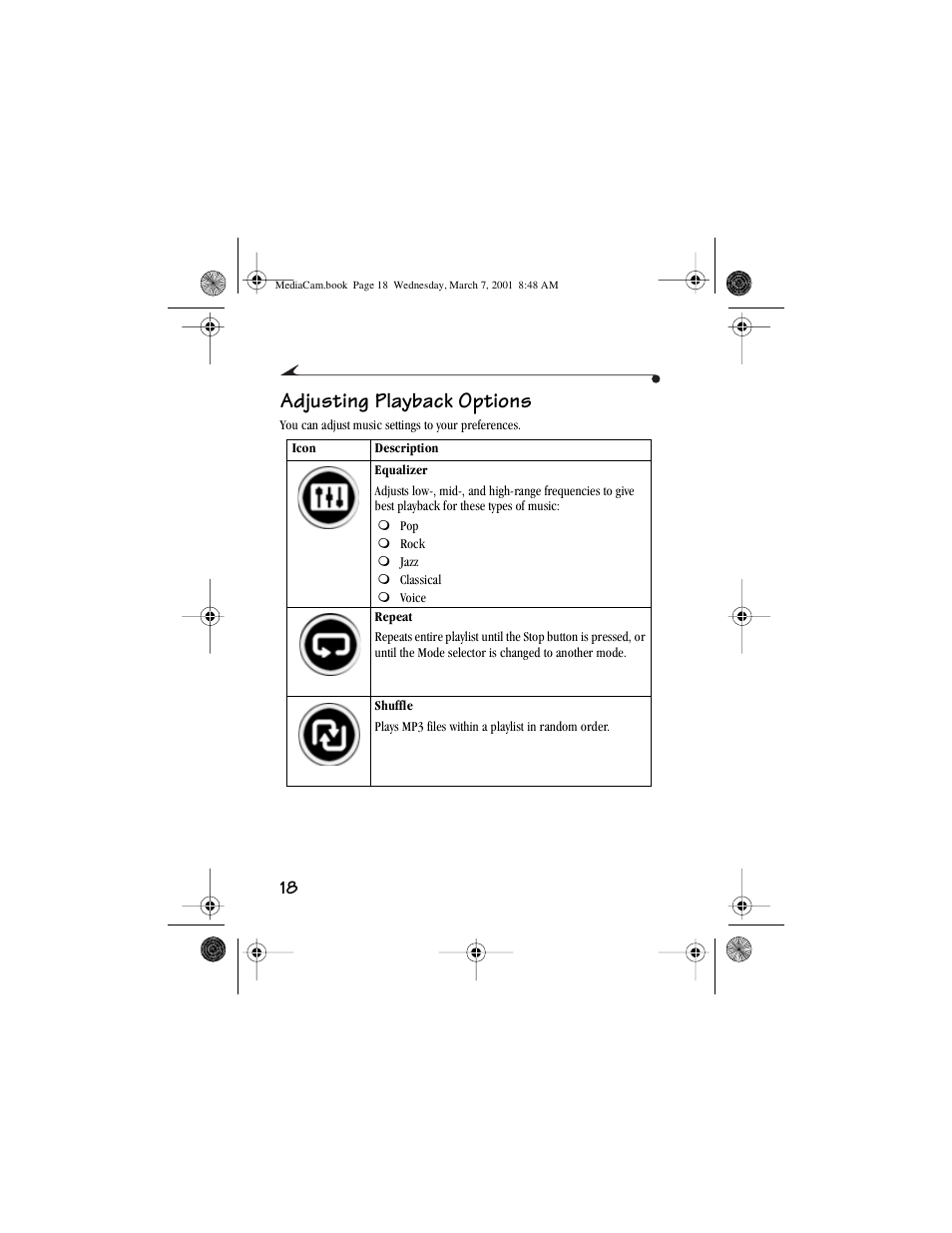 Adjusting playback options | Kodak mc3 User Manual | Page 24 / 88