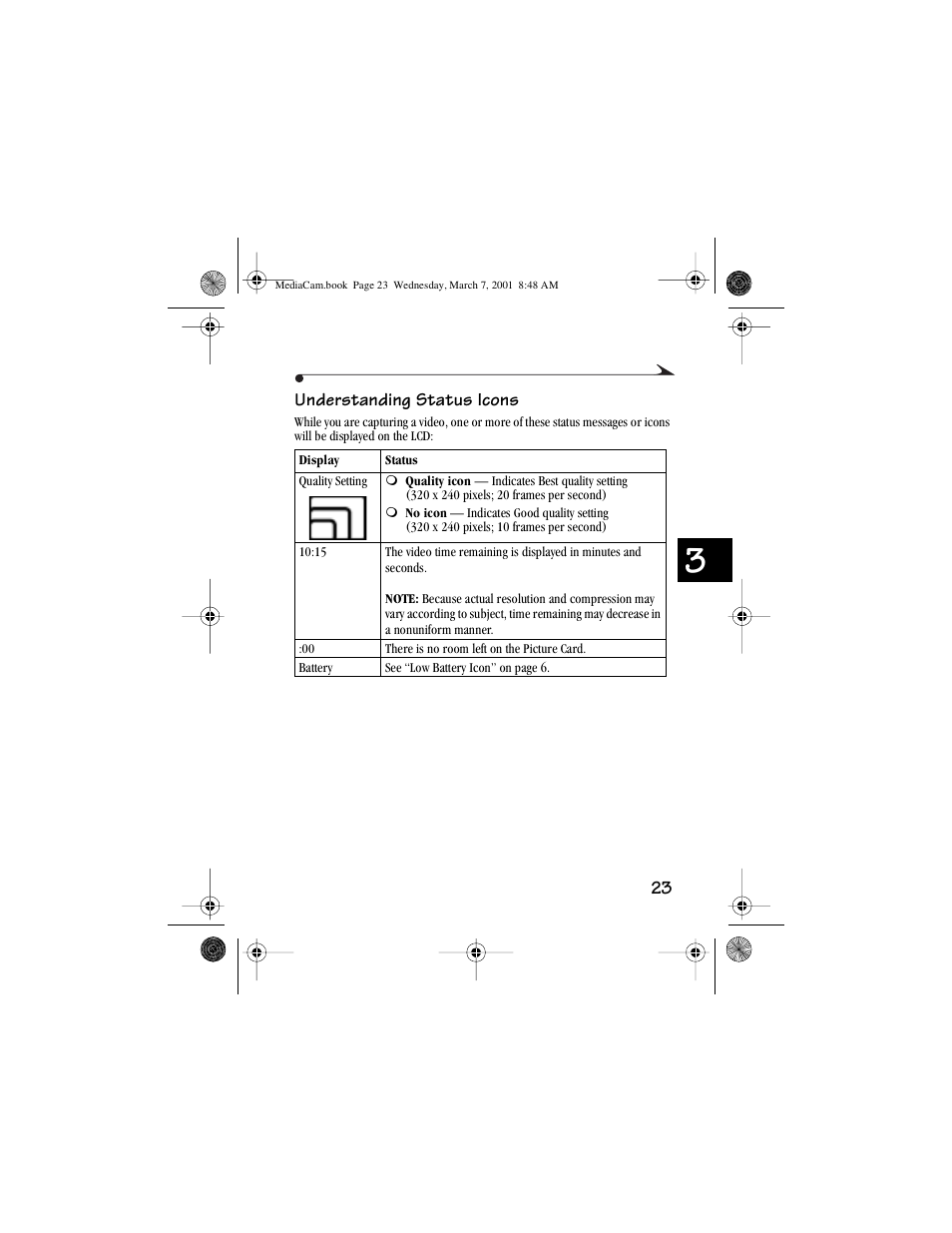 Understanding status icons | Kodak mc3 User Manual | Page 29 / 88