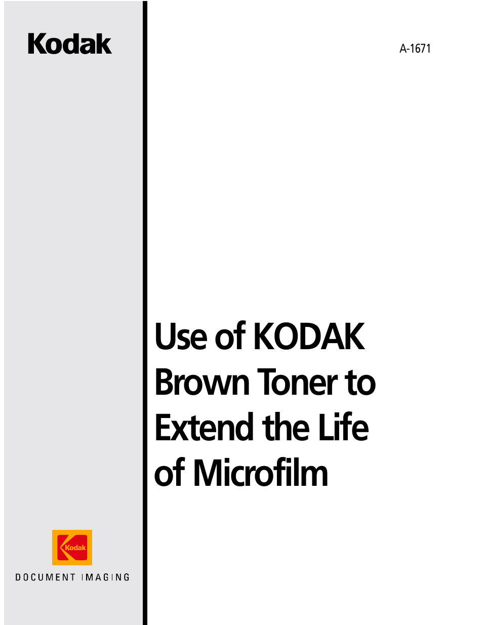 Kodak A-1671 User Manual | 5 pages