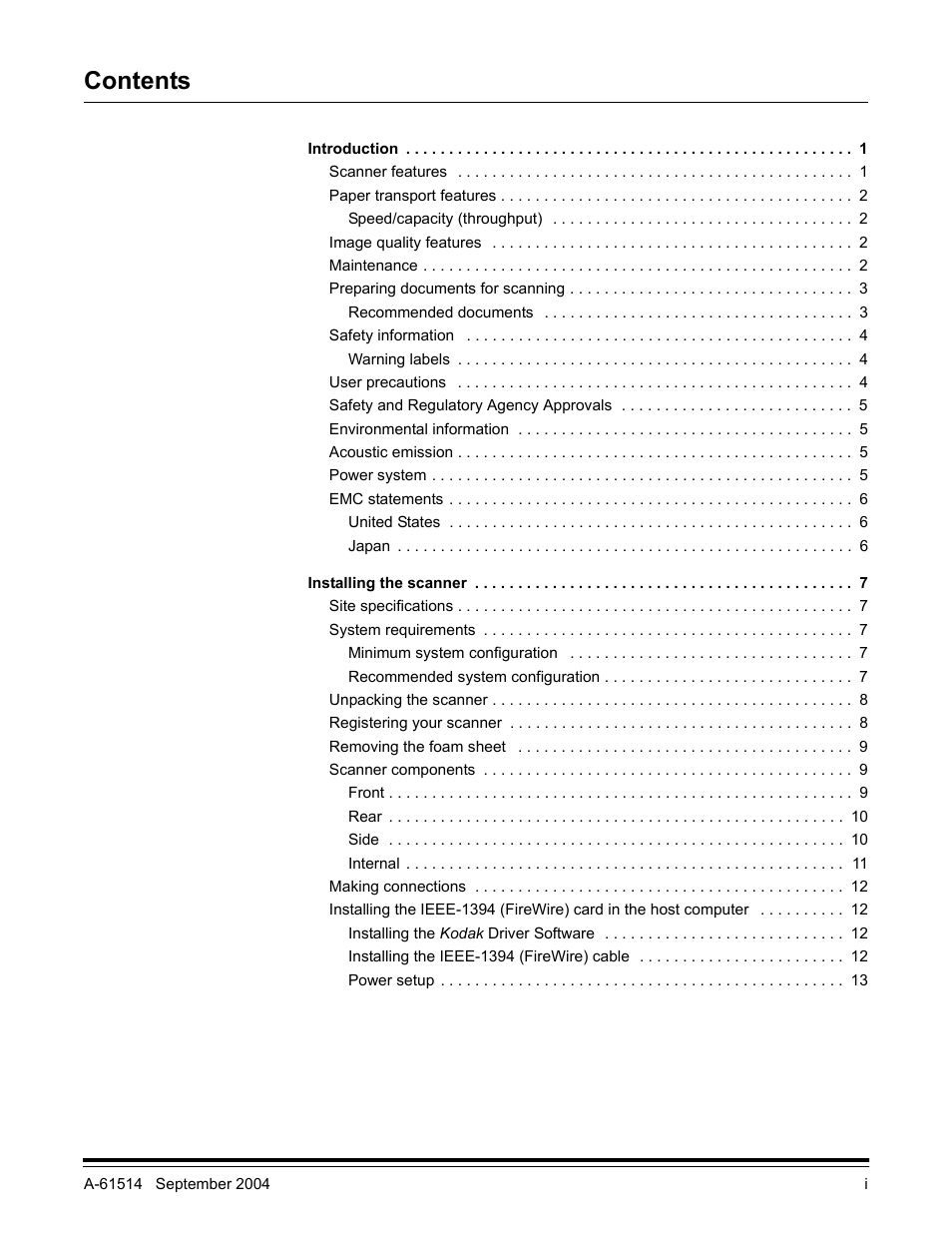 Kodak INNOVATION I100 User Manual | Page 2 / 40