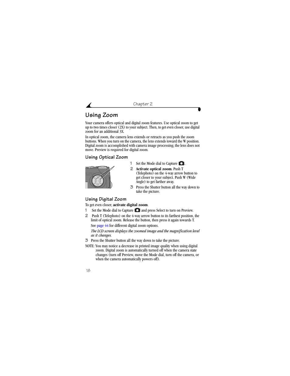 Using zoom, Using optical zoom, Using digital zoom | Kodak DX4900 User Manual | Page 28 / 106