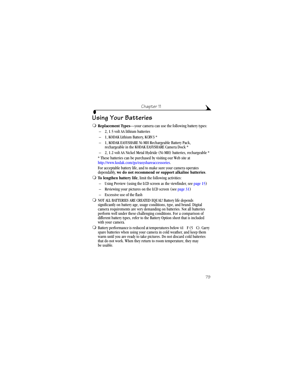 Using your batteries | Kodak DX4900 User Manual | Page 89 / 106