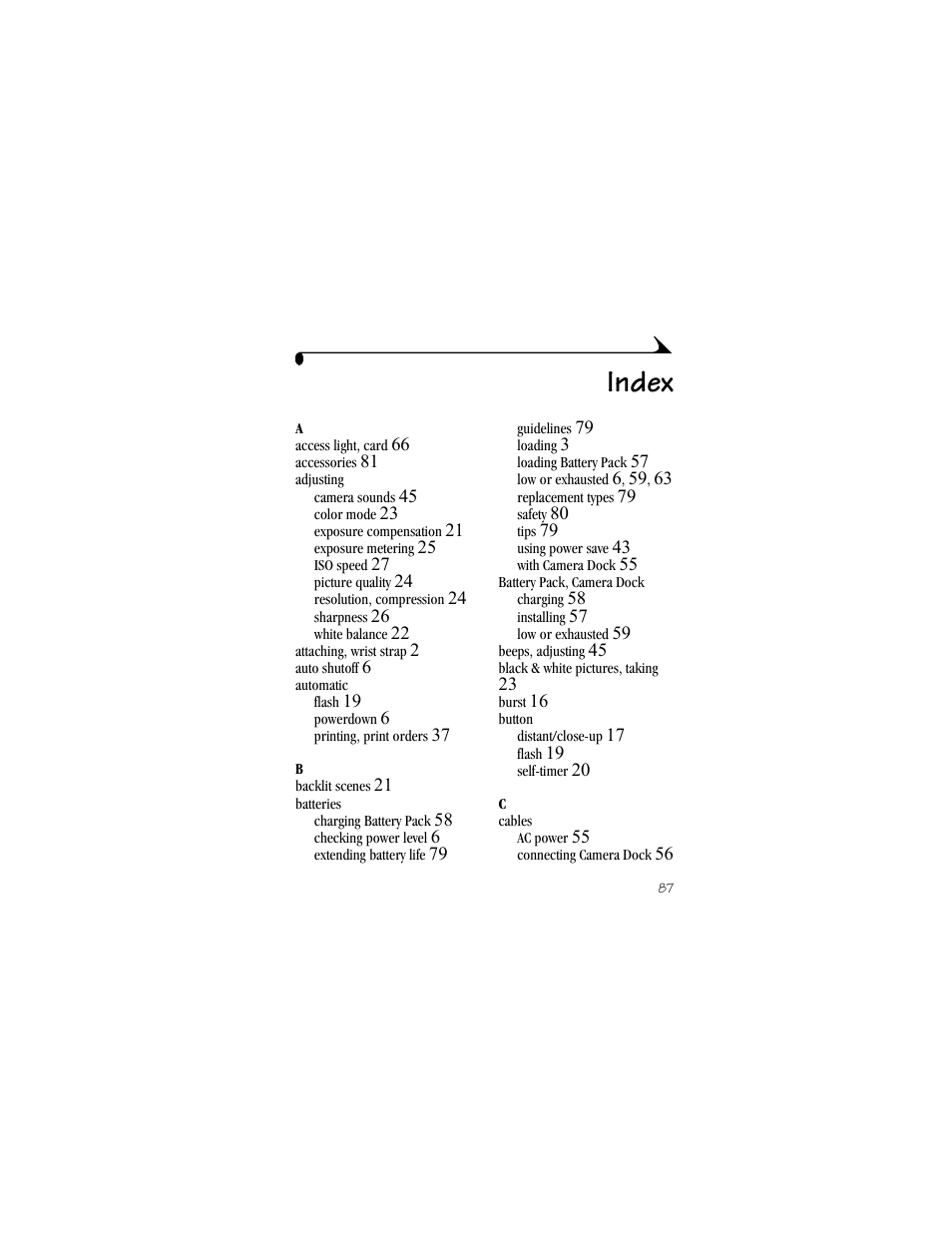 Index | Kodak DX4900 User Manual | Page 97 / 106