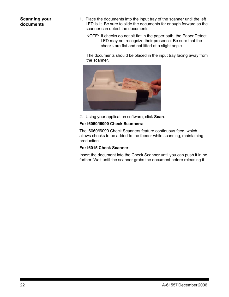 Scanning your documents | Kodak A-61557 User Manual | Page 24 / 38