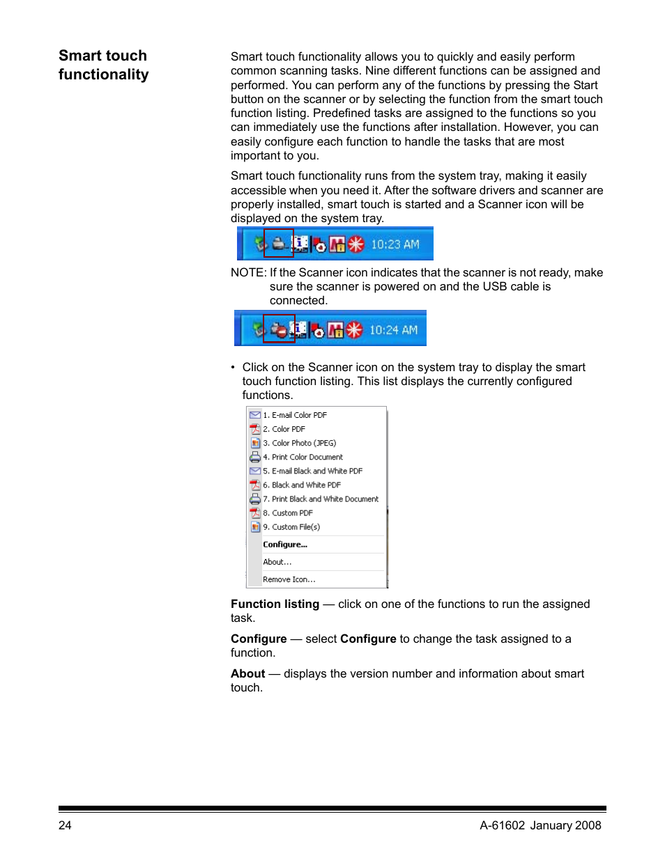 Smart touch functionality | Kodak A-61602 User Manual | Page 27 / 96