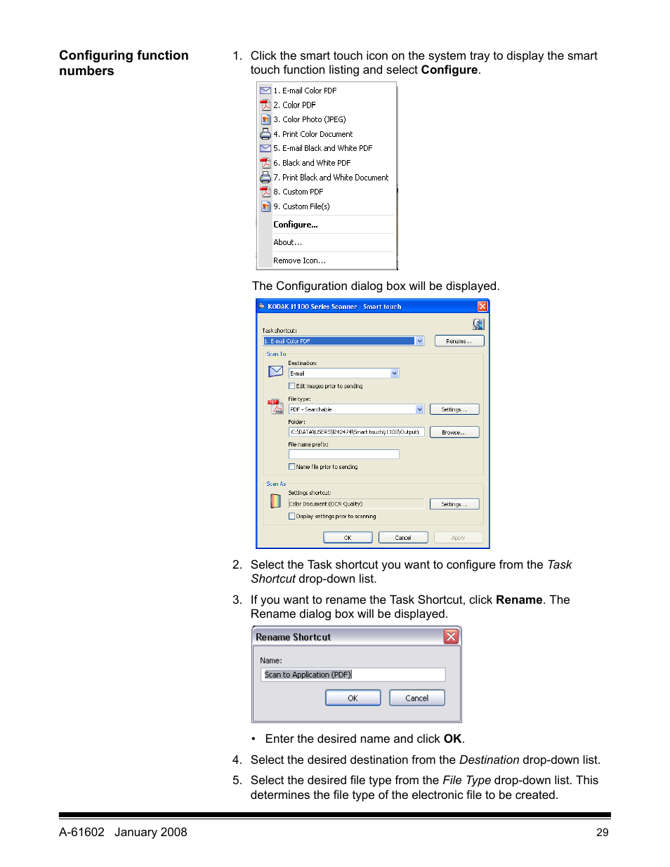 Configuring function numbers | Kodak A-61602 User Manual | Page 32 / 96