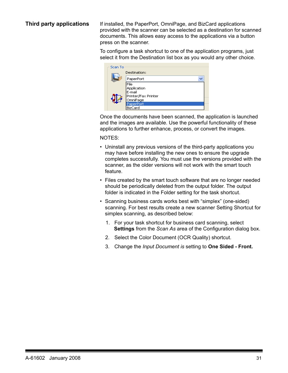 Third party applications | Kodak A-61602 User Manual | Page 34 / 96