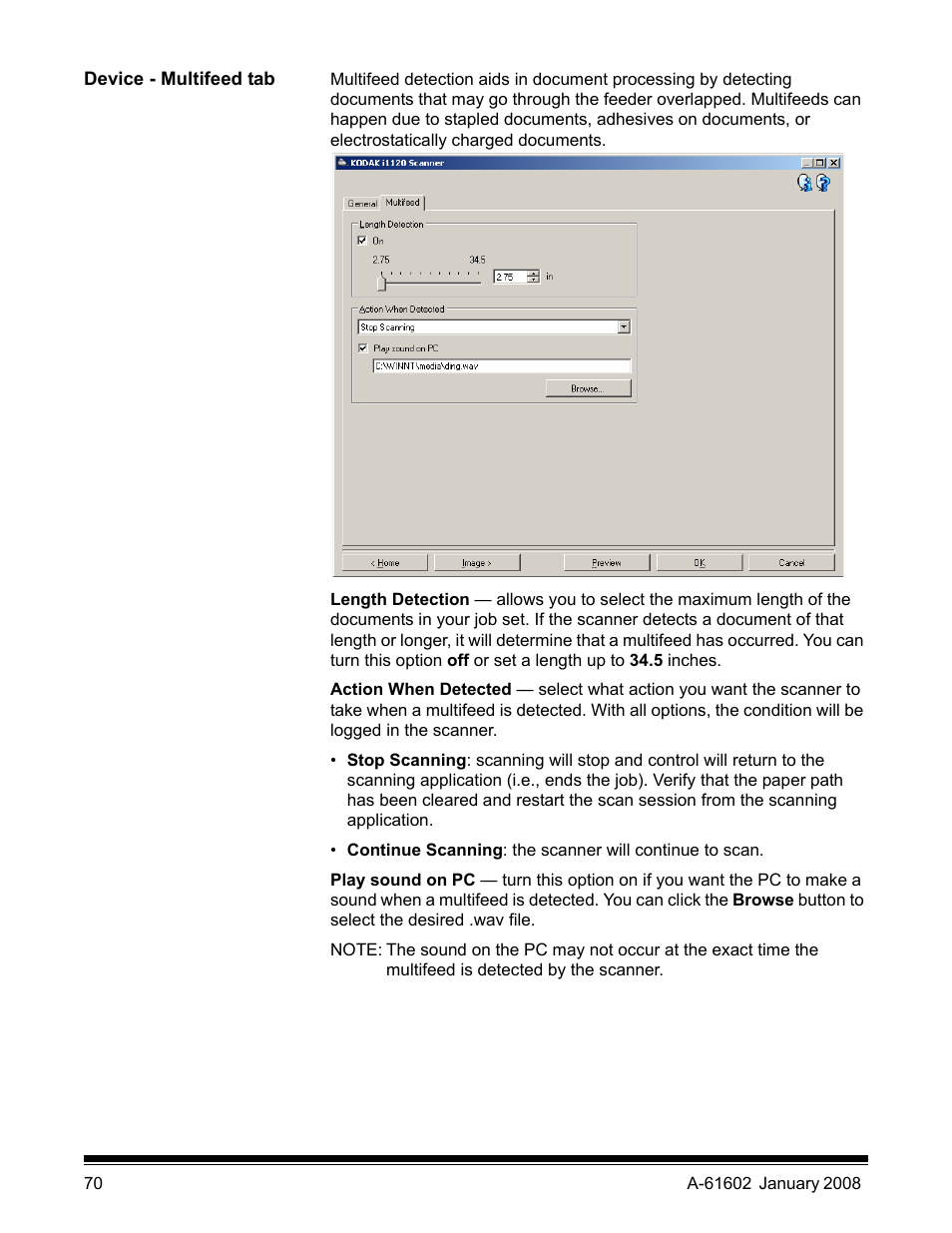 Device - multifeed tab | Kodak A-61602 User Manual | Page 73 / 96