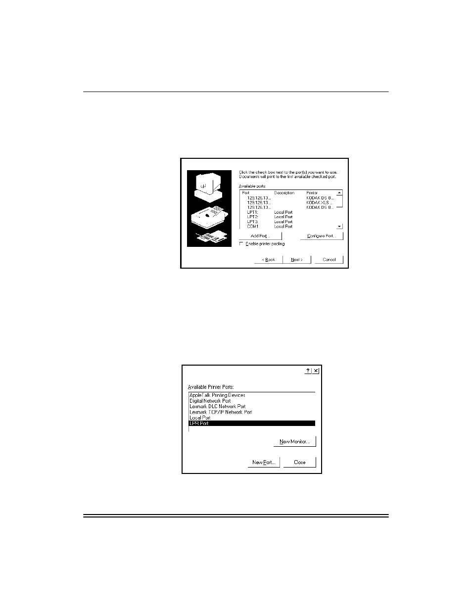 Configuring your printer for an lpr port (tcp/ip) | Kodak XLS 8400 User Manual | Page 85 / 138