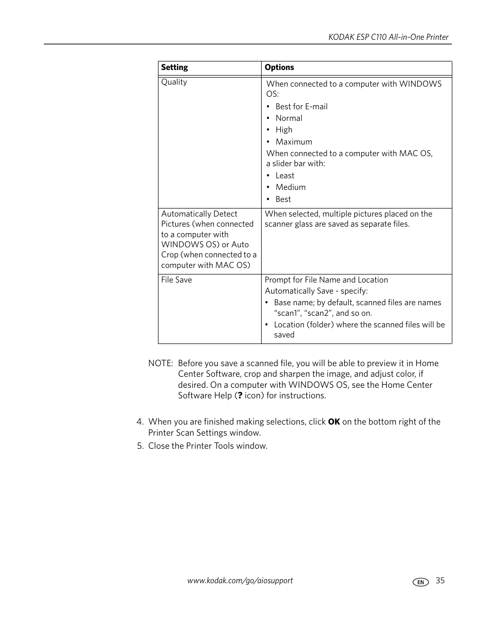 Kodak ESP C110 User Manual | Page 41 / 76