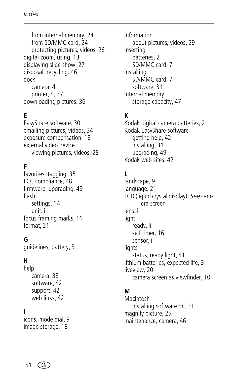 Kodak CX7330 User Manual | Page 58 / 61