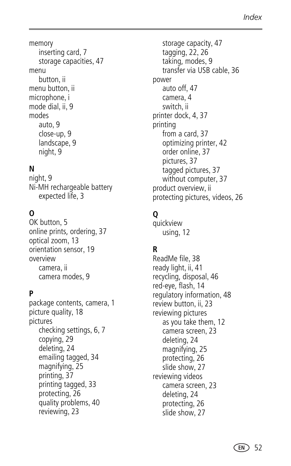 Kodak CX7330 User Manual | Page 59 / 61