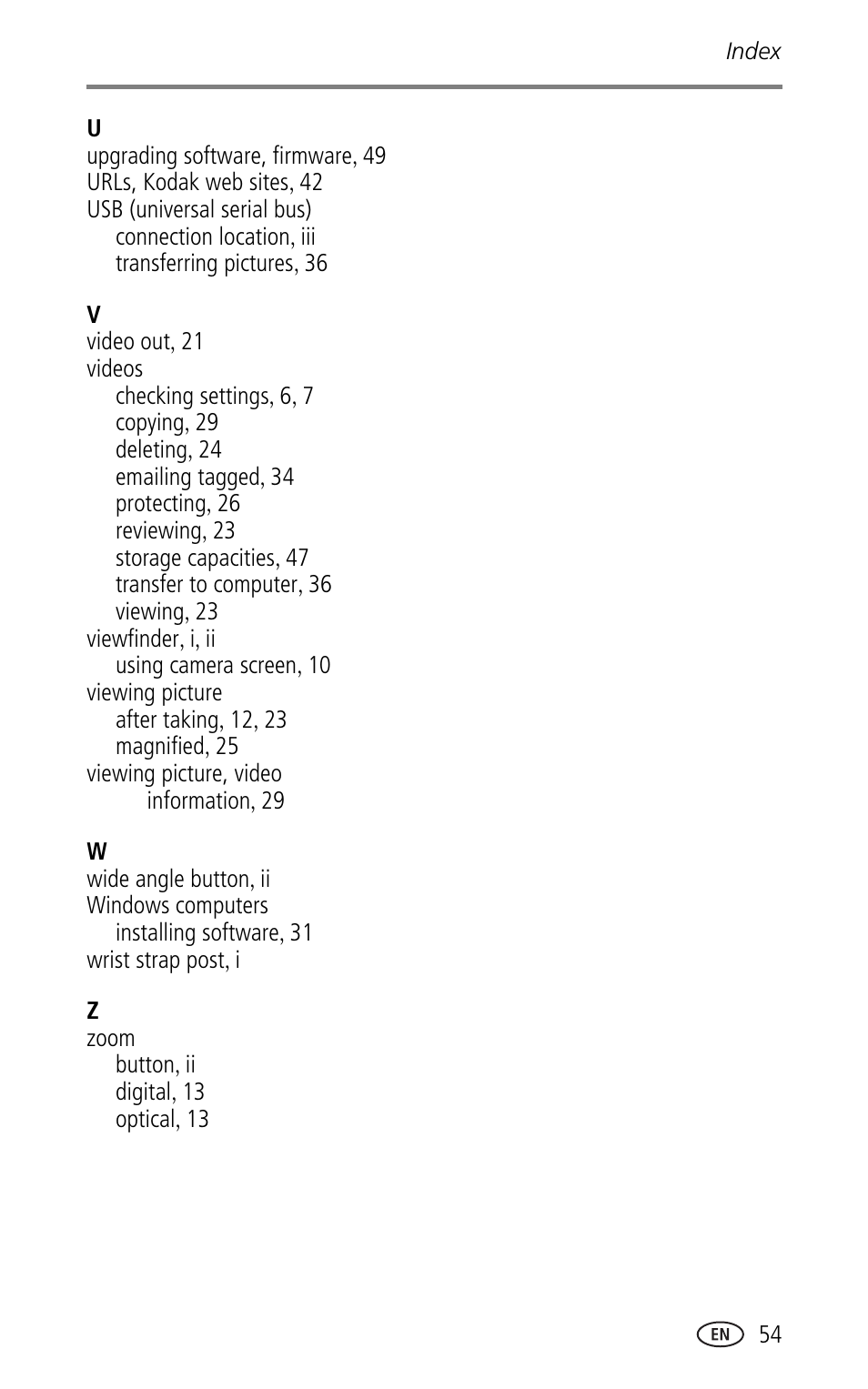 Kodak CX7330 User Manual | Page 61 / 61