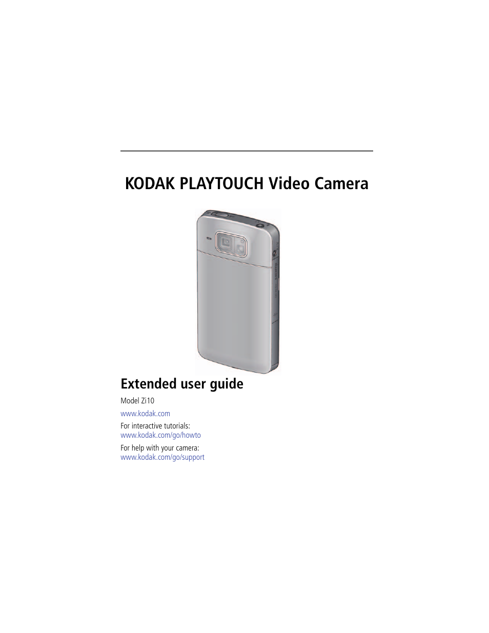 Kodak PLAYTOUCH ZI10 User Manual | 39 pages