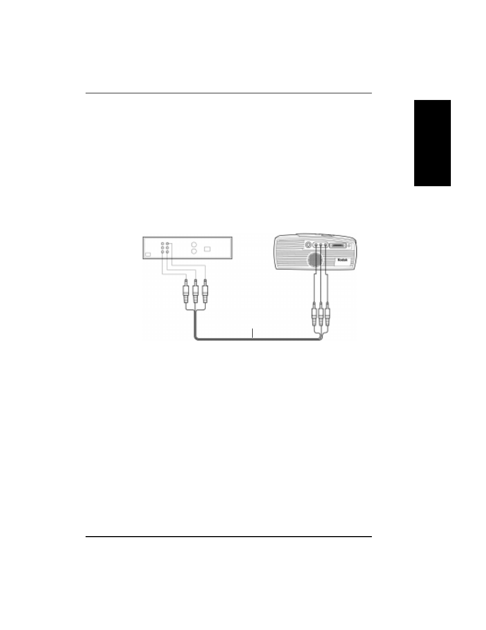 Connecting to a video player, Engli s h connecting to a video player | Kodak DP1100 User Manual | Page 13 / 24