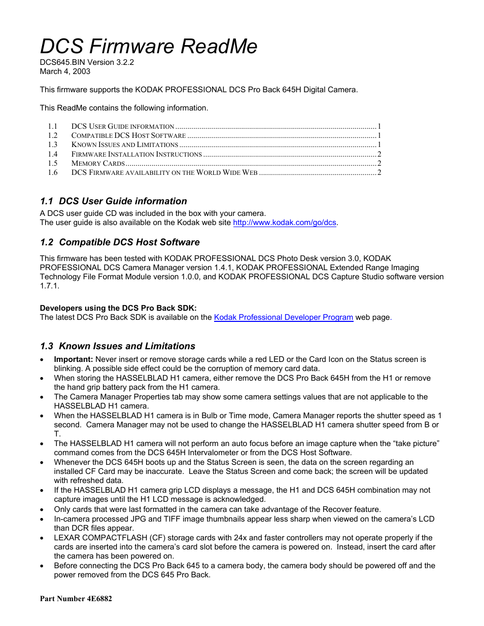 Kodak 4E6882 User Manual | 3 pages