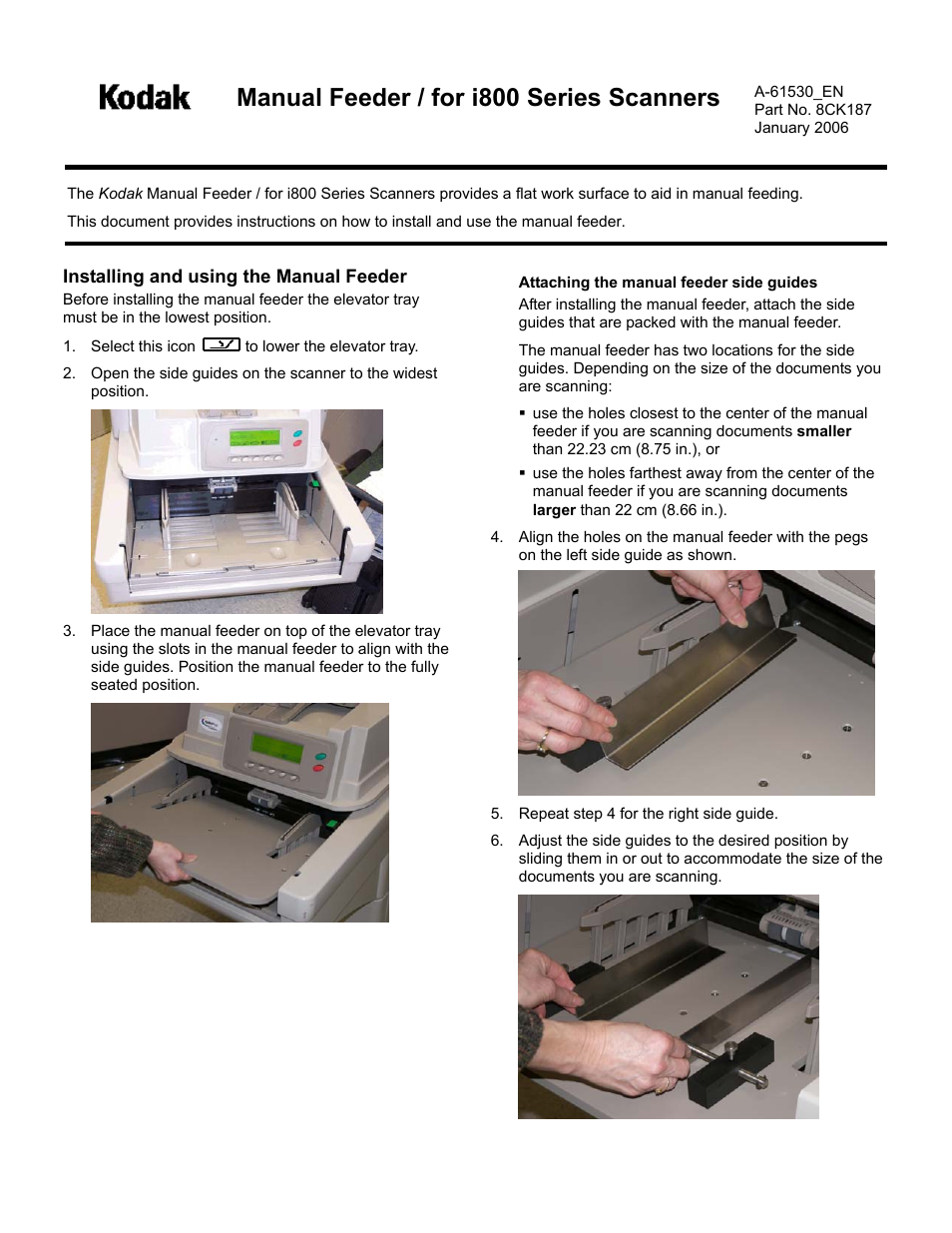 Kodak I800 User Manual | 3 pages