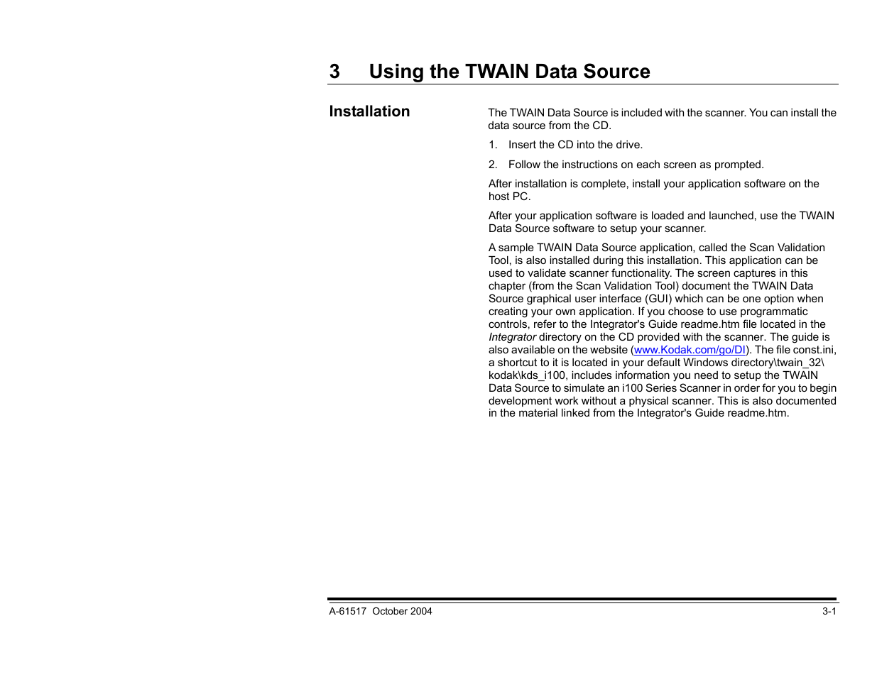 3using the twain data source | Kodak i100 Series User Manual | Page 24 / 80