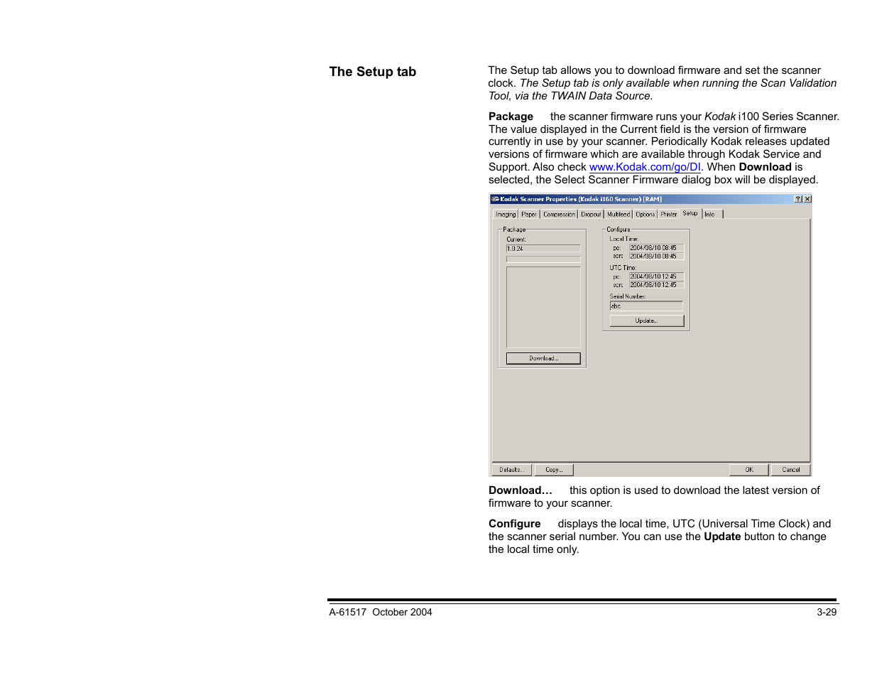 The info tab | Kodak i100 Series User Manual | Page 52 / 80