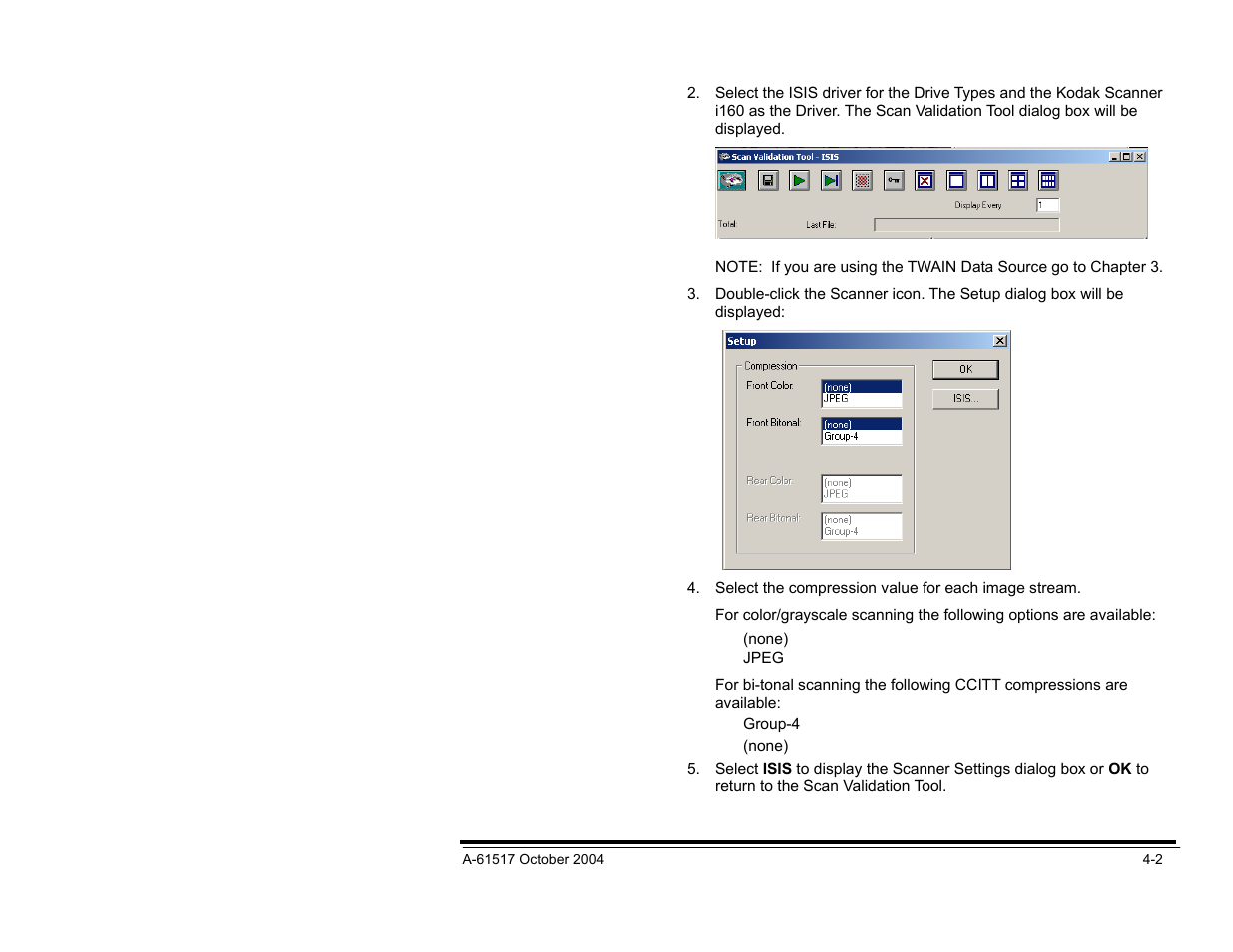 Scan validation tool dialog box | Kodak i100 Series User Manual | Page 55 / 80