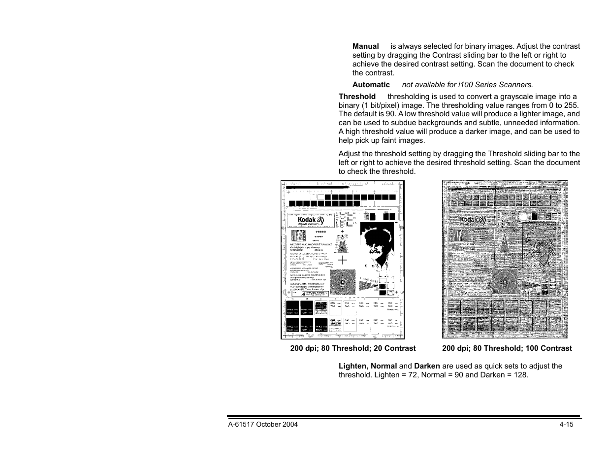 More scanner settings dialog box | Kodak i100 Series User Manual | Page 68 / 80