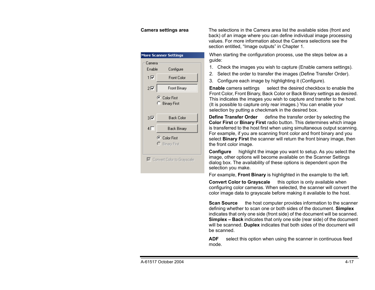 Image control options | Kodak i100 Series User Manual | Page 70 / 80