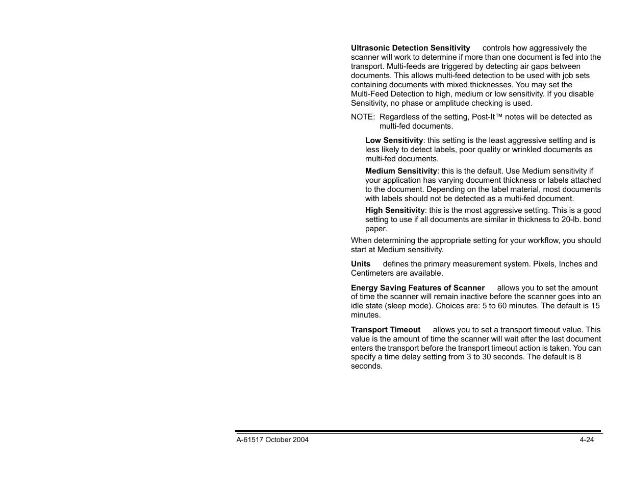 Defining the scan area | Kodak i100 Series User Manual | Page 77 / 80