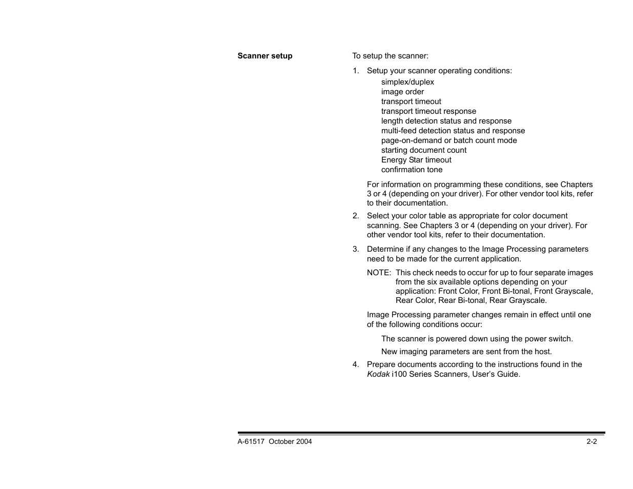 Initiate polling, Feed documents, Disable scanning | Kodak i100 Series User Manual | Page 9 / 80