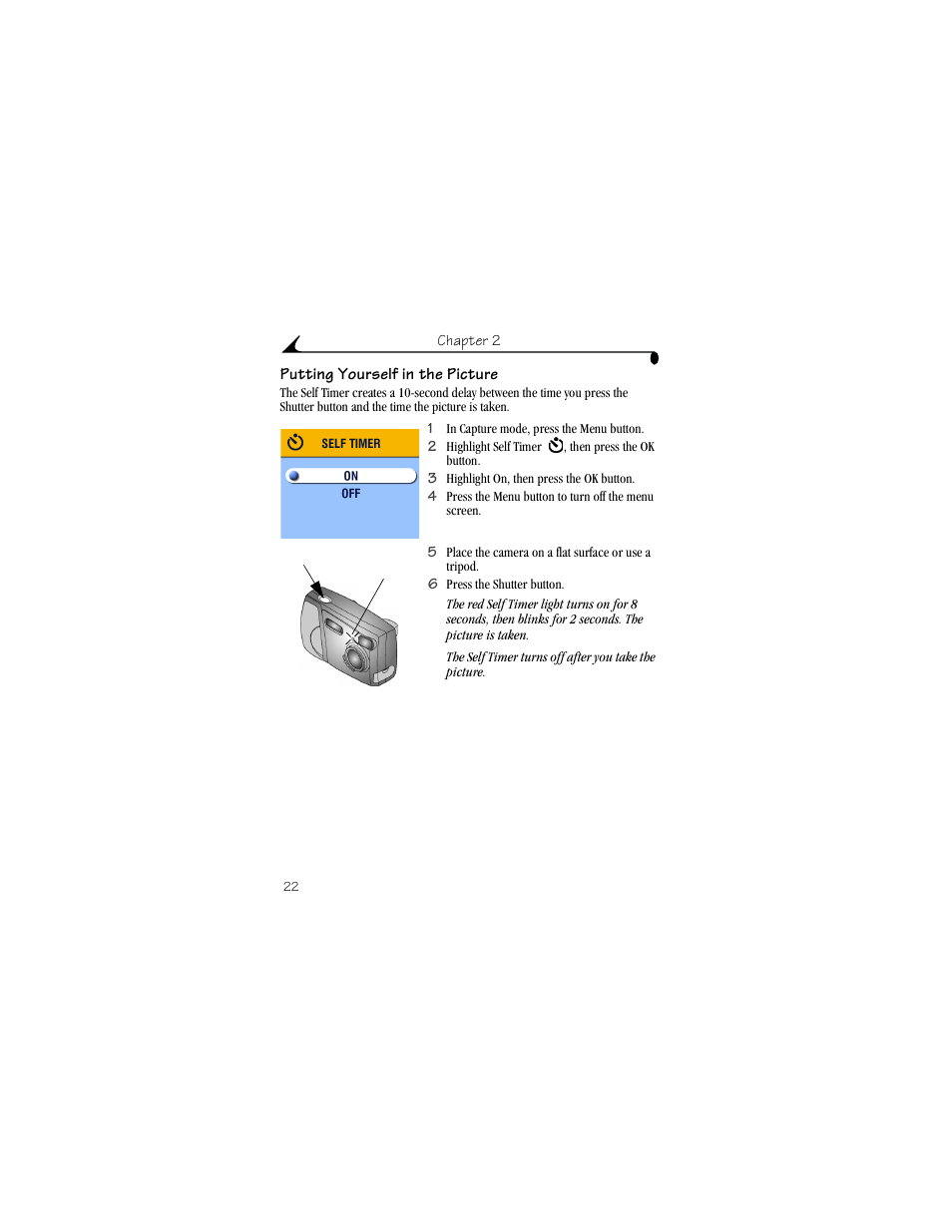 Putting yourself in the picture | Kodak CX4310 User Manual | Page 30 / 108