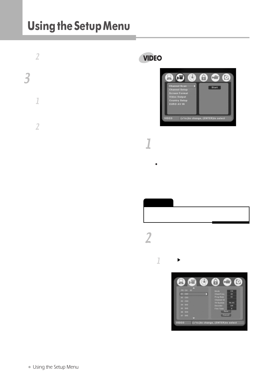 Using the setup menu 3 | Kodak DRHD-120 User Manual | Page 34 / 43