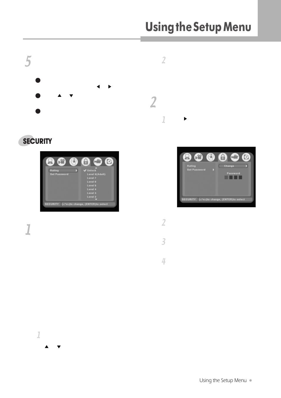 Using the setup menu 1 | Kodak DRHD-120 User Manual | Page 37 / 43