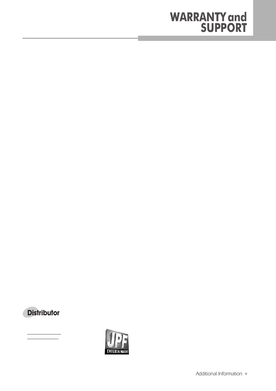 Warranty and support, Distributor | Kodak DRHD-120 User Manual | Page 43 / 43