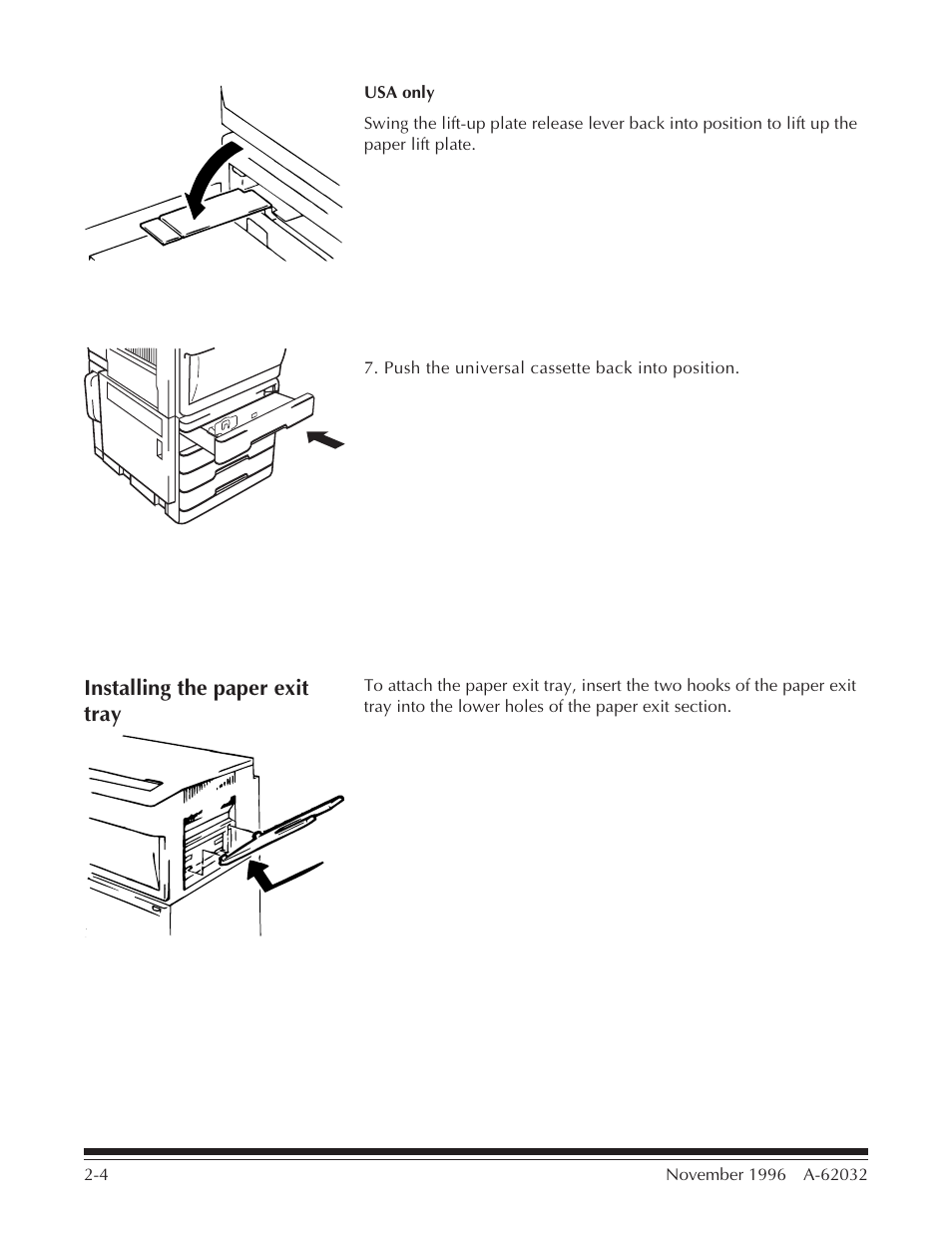 Installing the paper exit tray | Kodak 7 User Manual | Page 10 / 34