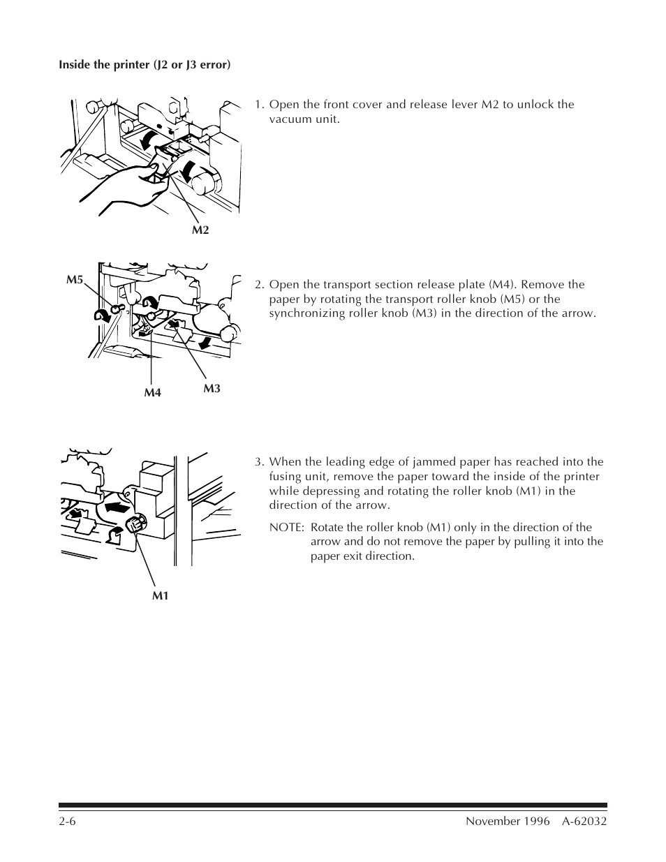 Inside the printer (j2 or j3 error) | Kodak 7 User Manual | Page 12 / 34