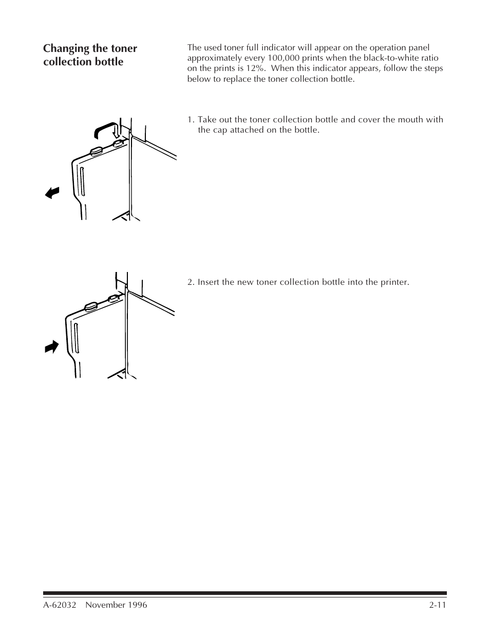 Changing the toner collection bottle | Kodak 7 User Manual | Page 17 / 34